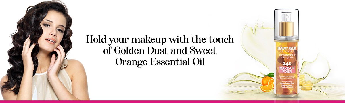24K Makeup Fixer With Golden Dust And Orange Oil