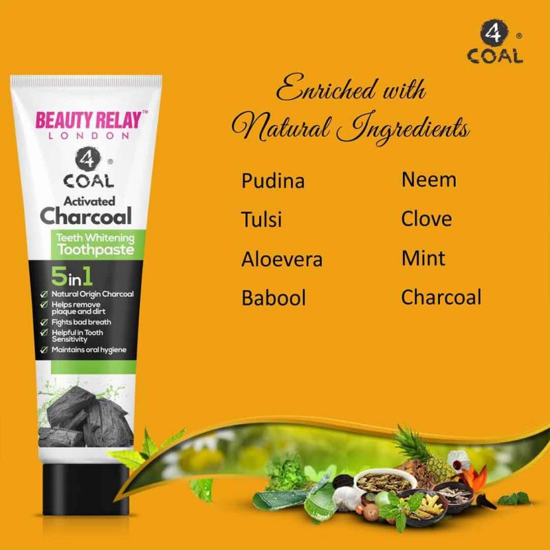 Activated Charcoal Toothpaste - Beauty Relay India