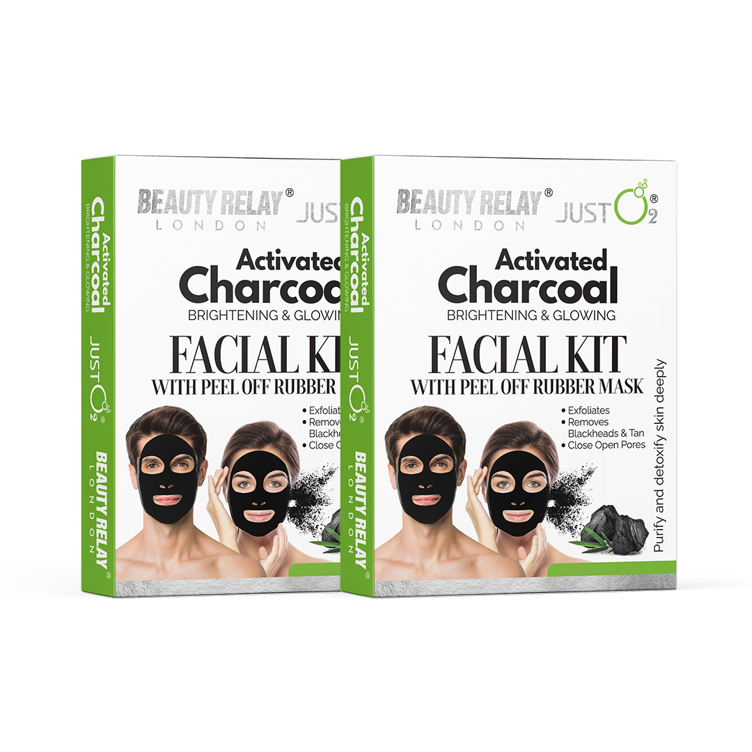 Charcoal Facial Kit With Peel Off Rubber Mask