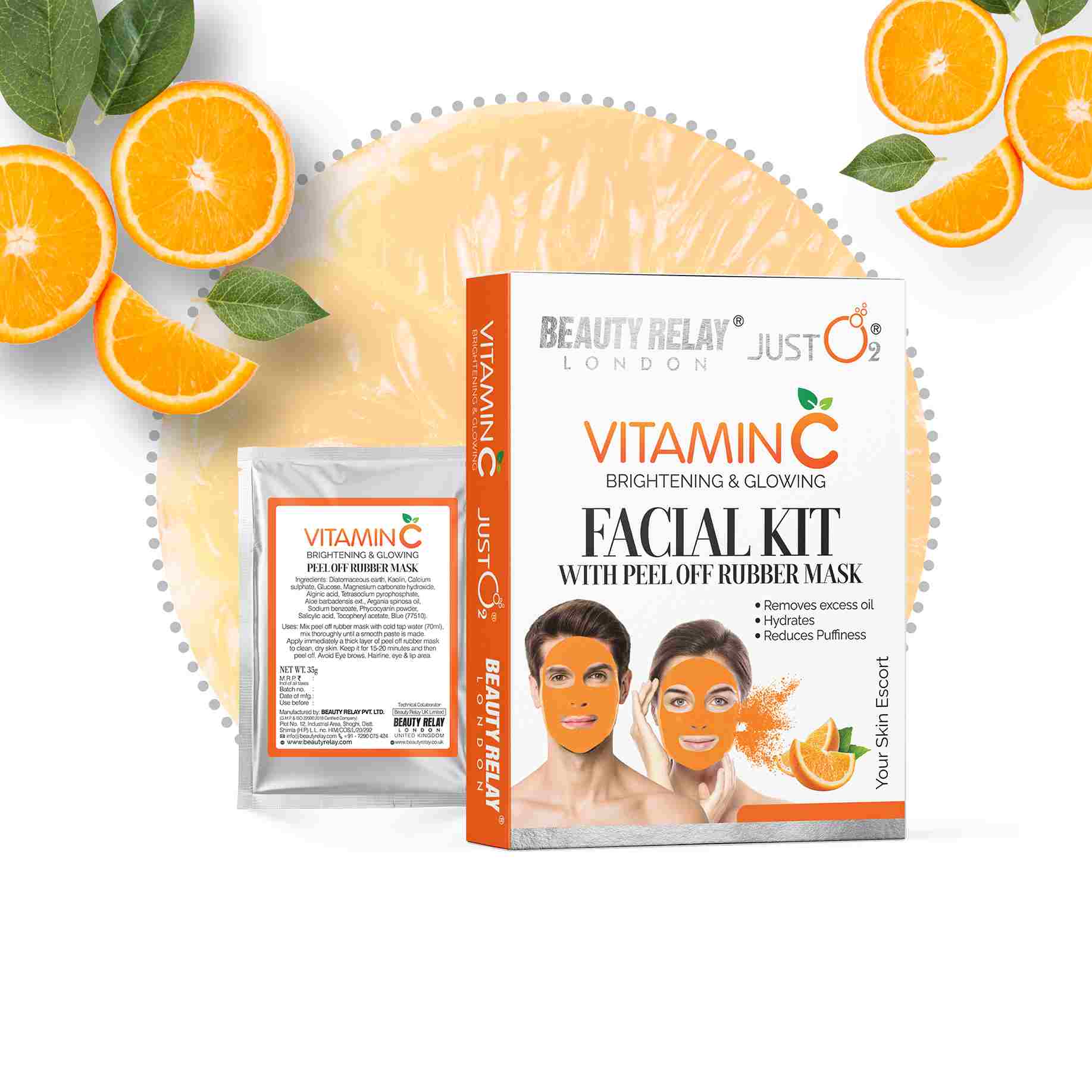 Vitamin C Facial Kit with Peel-off Rubber Mask